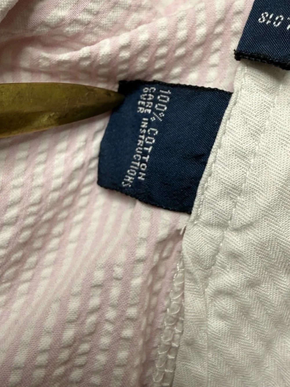 Polo Ralph Lauren Shorts Mens 42T Pink White Striped Seersucker Preppy Classic